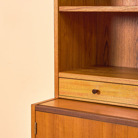 Swedish bookshelf in teak and beech