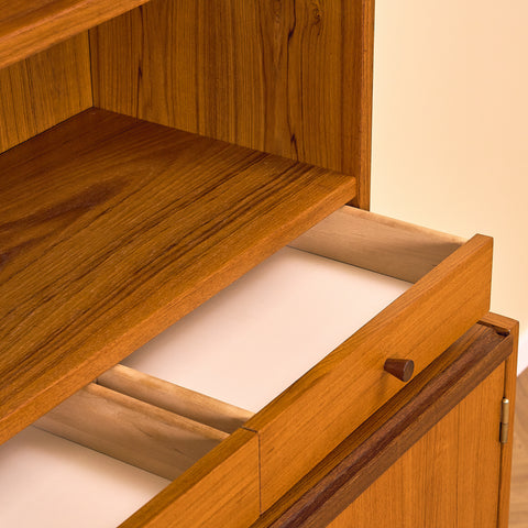 Swedish bookshelf in teak and beech