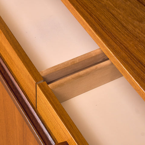 Swedish bookshelf in teak and beech