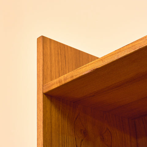 Swedish bookshelf in teak and beech