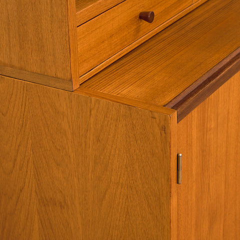 Swedish bookshelf in teak and beech