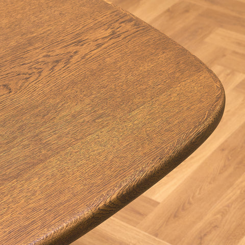 Danish oval dining table in smoked oak by Skovby