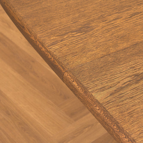 Danish oval dining table in smoked oak by Skovby