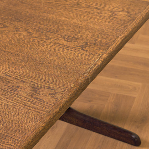 Danish oval dining table in smoked oak by Skovby