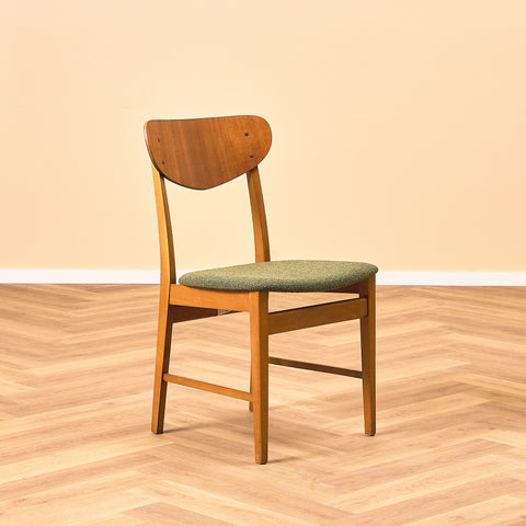 Danish dining chairs in teak and beech