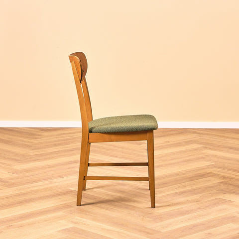 Danish dining chairs in teak and beech