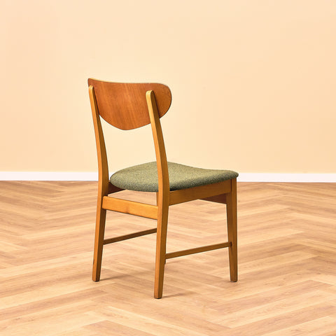 Danish dining chairs in teak and beech
