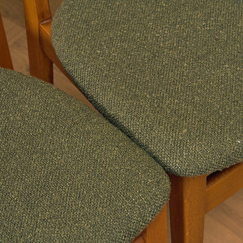 Danish dining chairs in teak and beech