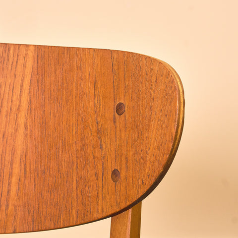 Danish dining chairs in teak and beech