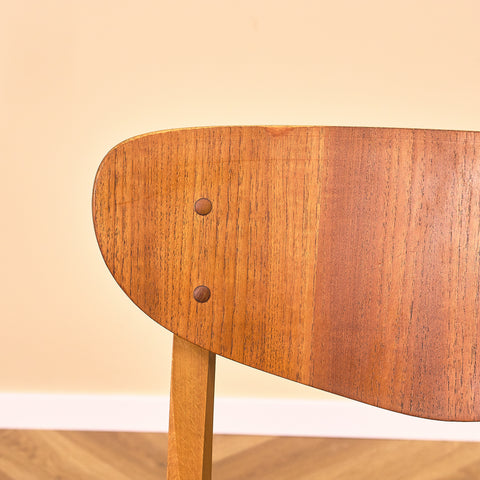 Danish dining chairs in teak and beech