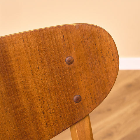 Danish dining chairs in teak and beech