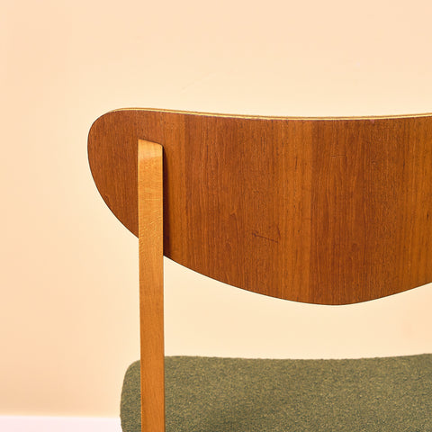 Danish dining chairs in teak and beech