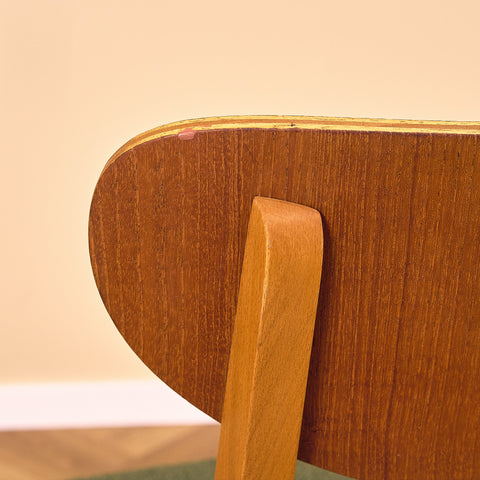 Danish dining chairs in teak and beech