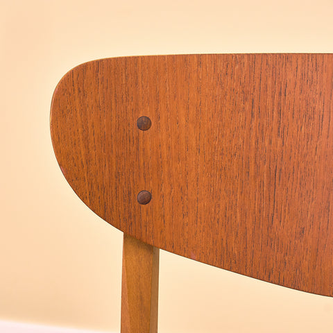 Danish dining chairs in teak and beech