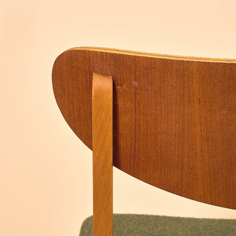 Danish dining chairs in teak and beech