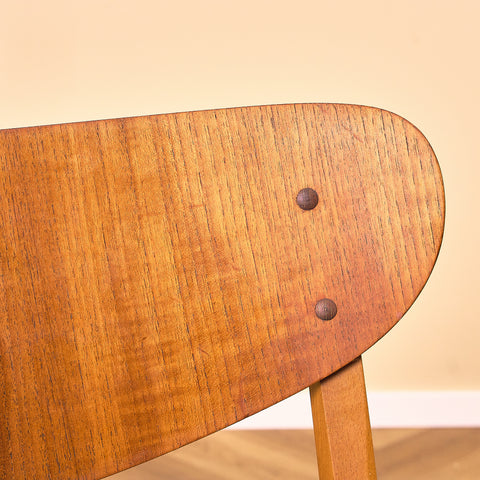 Danish dining chairs in teak and beech