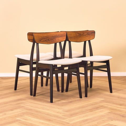 Danish dining chairs in walnut & beech by Findahl Møbelfabrik