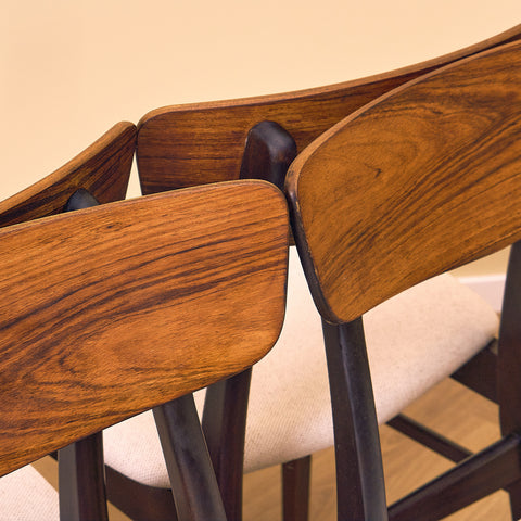 Danish dining chairs in walnut & beech by Findahl Møbelfabrik