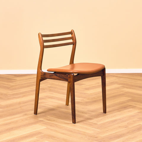 Danish dining chairs in Santos rosewood by P.E. Jorgensen for Farsø Møbelfabrik