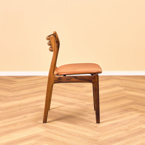 Danish dining chairs in Santos rosewood by P.E. Jorgensen for Farsø Møbelfabrik