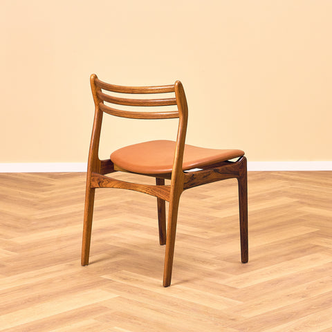 Danish dining chairs in Santos rosewood by P.E. Jorgensen for Farsø Møbelfabrik