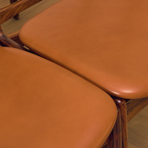 Danish dining chairs in Santos rosewood by P.E. Jorgensen for Farsø Møbelfabrik