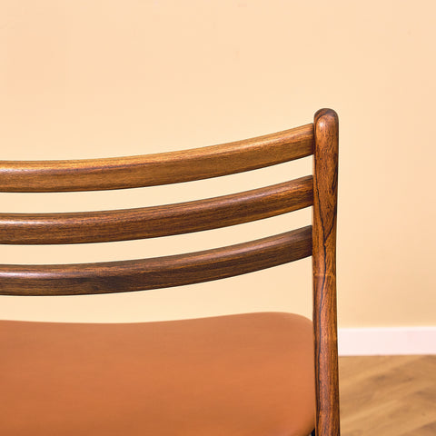 Danish dining chairs in Santos rosewood by P.E. Jorgensen for Farsø Møbelfabrik