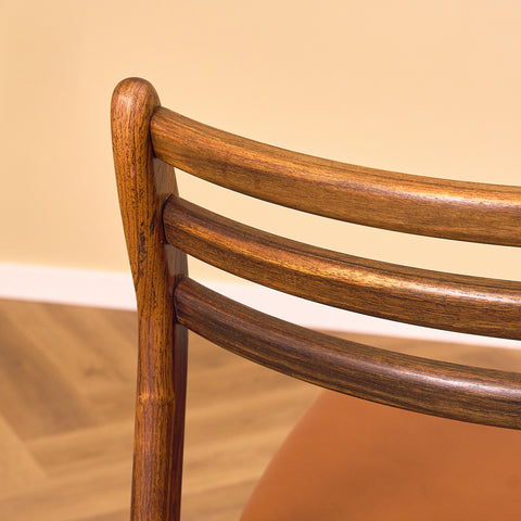 Danish dining chairs in Santos rosewood by P.E. Jorgensen for Farsø Møbelfabrik