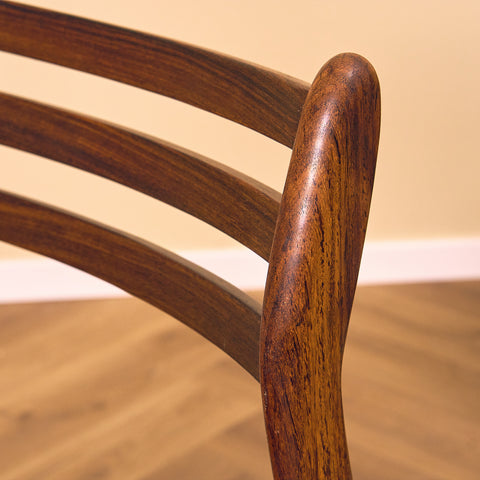 Danish dining chairs in Santos rosewood by P.E. Jorgensen for Farsø Møbelfabrik