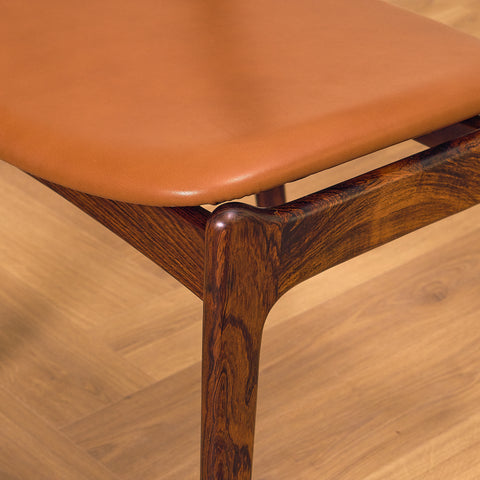 Danish dining chairs in Santos rosewood by P.E. Jorgensen for Farsø Møbelfabrik
