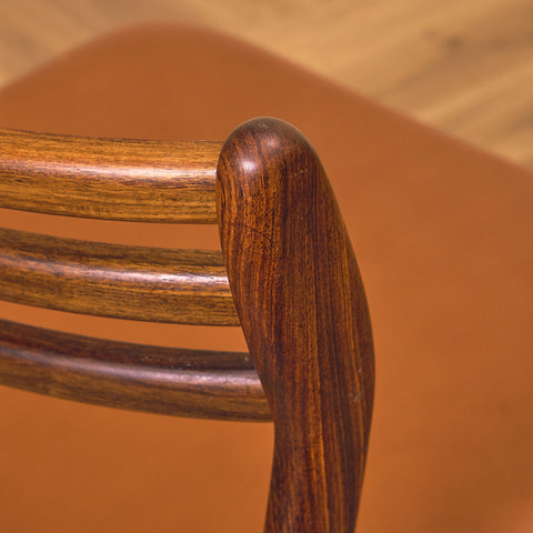 Danish dining chairs in Santos rosewood by P.E. Jorgensen for Farsø Møbelfabrik