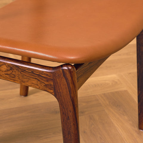 Danish dining chairs in Santos rosewood by P.E. Jorgensen for Farsø Møbelfabrik