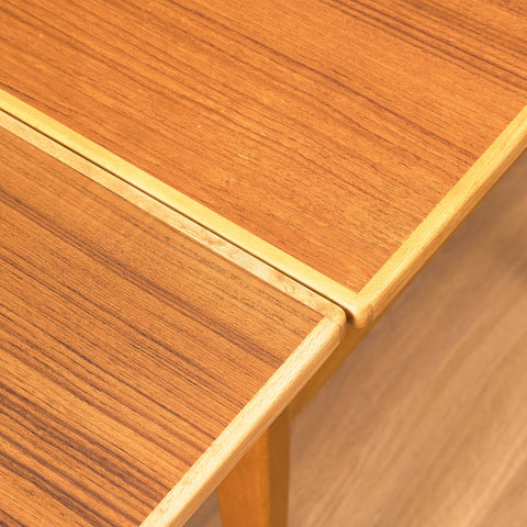 Swedish extendable coffee table in teak by Emmaboda Möbelfabrik
