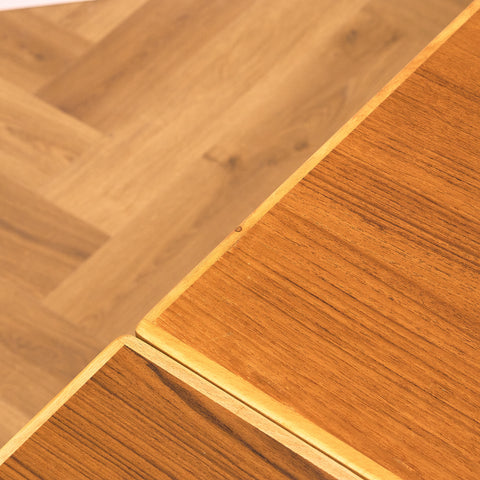 Swedish extendable coffee table in teak by Emmaboda Möbelfabrik