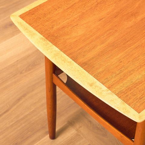 Swedish coffee table in mahogany and beech by AB Tuarps Möbelindustri