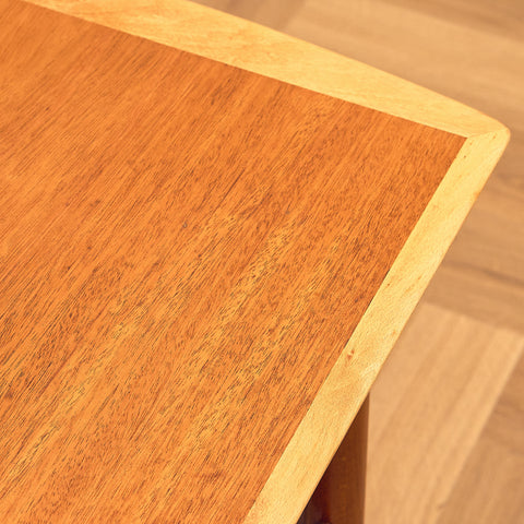 Swedish coffee table in mahogany and beech by AB Tuarps Möbelindustri