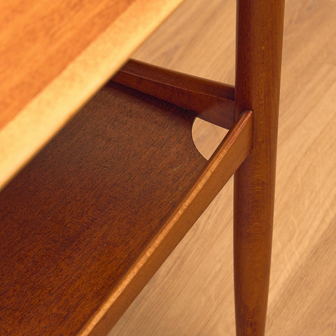 Swedish coffee table in mahogany and beech by AB Tuarps Möbelindustri