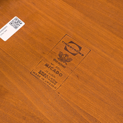 Swedish small side table in teak, model 'Micado' by Sven Engström and Gunnar Myrstrand for Bra Bohag, Tingström