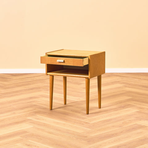 Swedish bedside table in oak