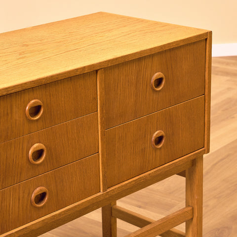 Swedish side table in oak