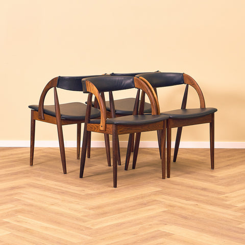 Danish dining chairs in Santos rosewood by Orte Mobelfabrik