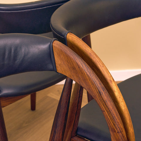 Danish dining chairs in Santos rosewood by Orte Mobelfabrik
