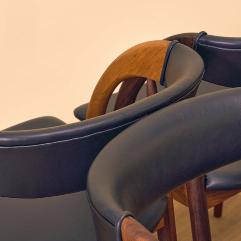 Danish dining chairs in Santos rosewood by Orte Mobelfabrik