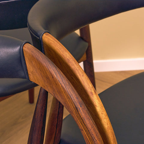 Danish dining chairs in Santos rosewood by Orte Mobelfabrik