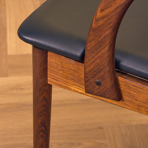 Danish dining chairs in Santos rosewood by Orte Mobelfabrik