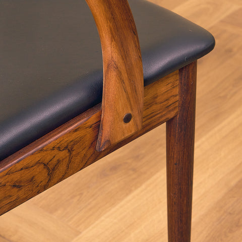 Danish dining chairs in Santos rosewood by Orte Mobelfabrik
