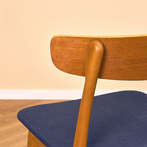 Danish dining chairs in teak & beech by Findahl Møbelfabrik, model 'Møsbol'