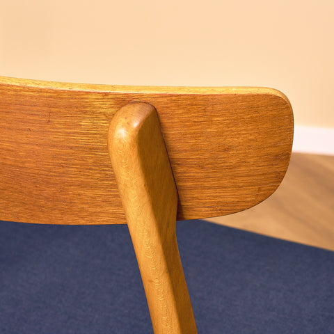Danish dining chairs in teak & beech by Findahl Møbelfabrik, model 'Møsbol'