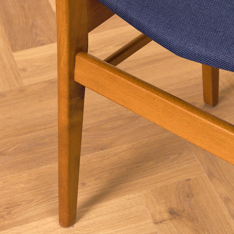 Danish dining chairs in teak & beech by Findahl Møbelfabrik, model 'Møsbol'