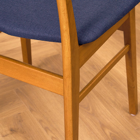 Danish dining chairs in teak & beech by Findahl Møbelfabrik, model 'Møsbol'